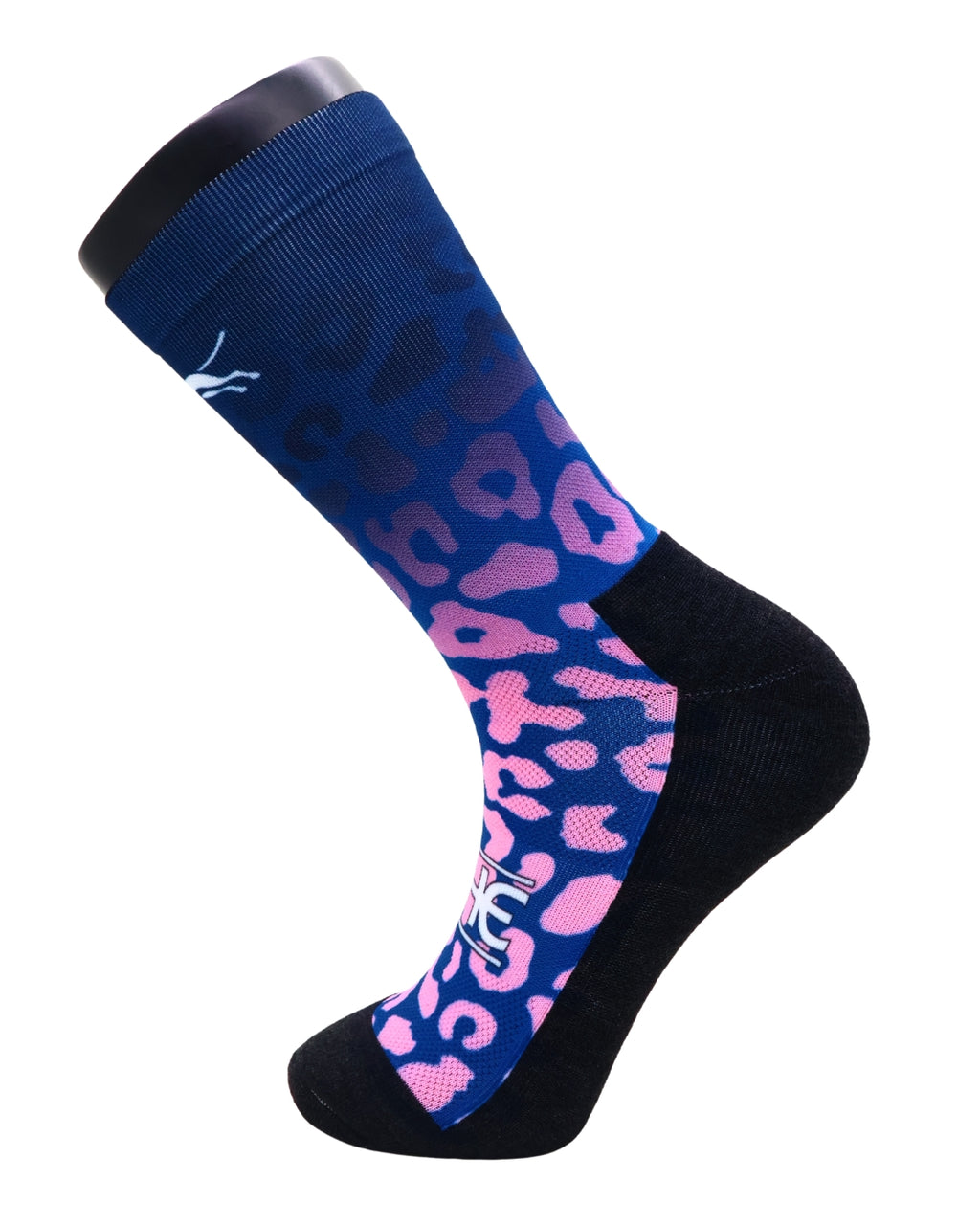 Blue Leopard Running Socks
